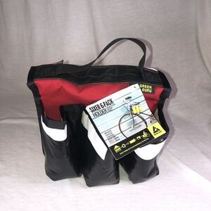 Green Guru Insulated Sixer 6-Pack Top Tube Holder Assorted 8.5x9x8.5 Red Black